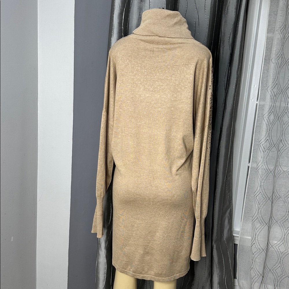 Calvin Klein Women’s Embellished Long-Sleeve Sweater Dress Sz L - Picture 4 of 7